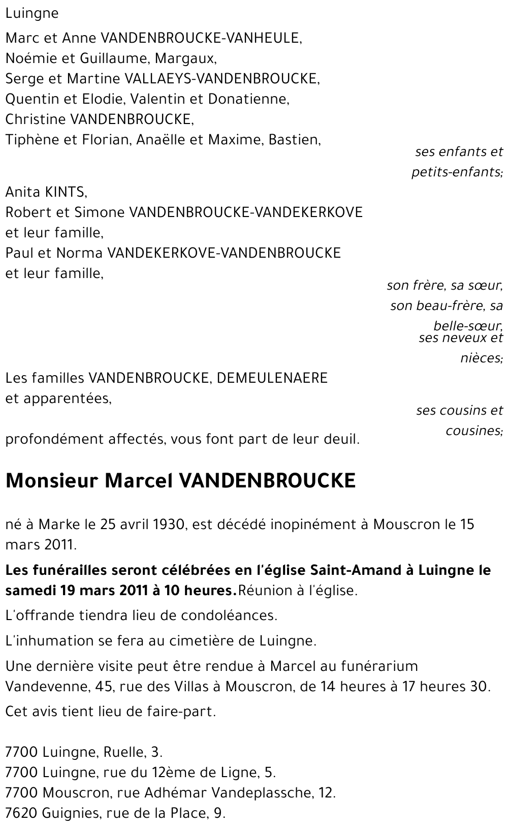 Marcel VANDENBROUCKE