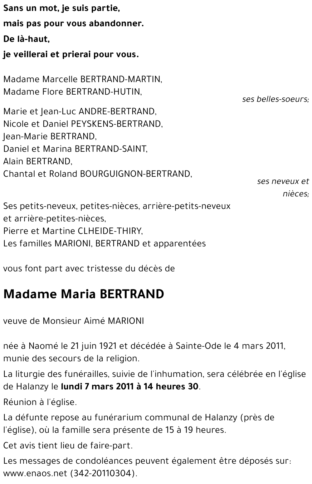 Maria BERTRAND