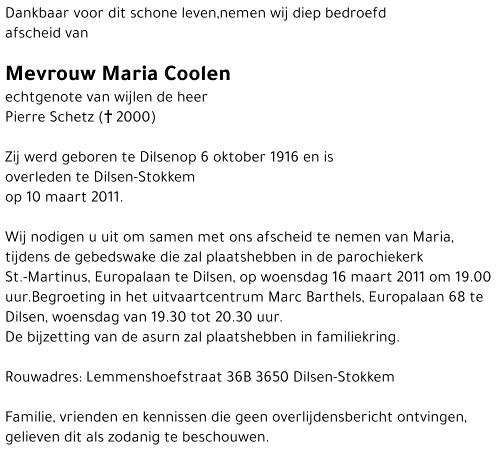Maria Coolen