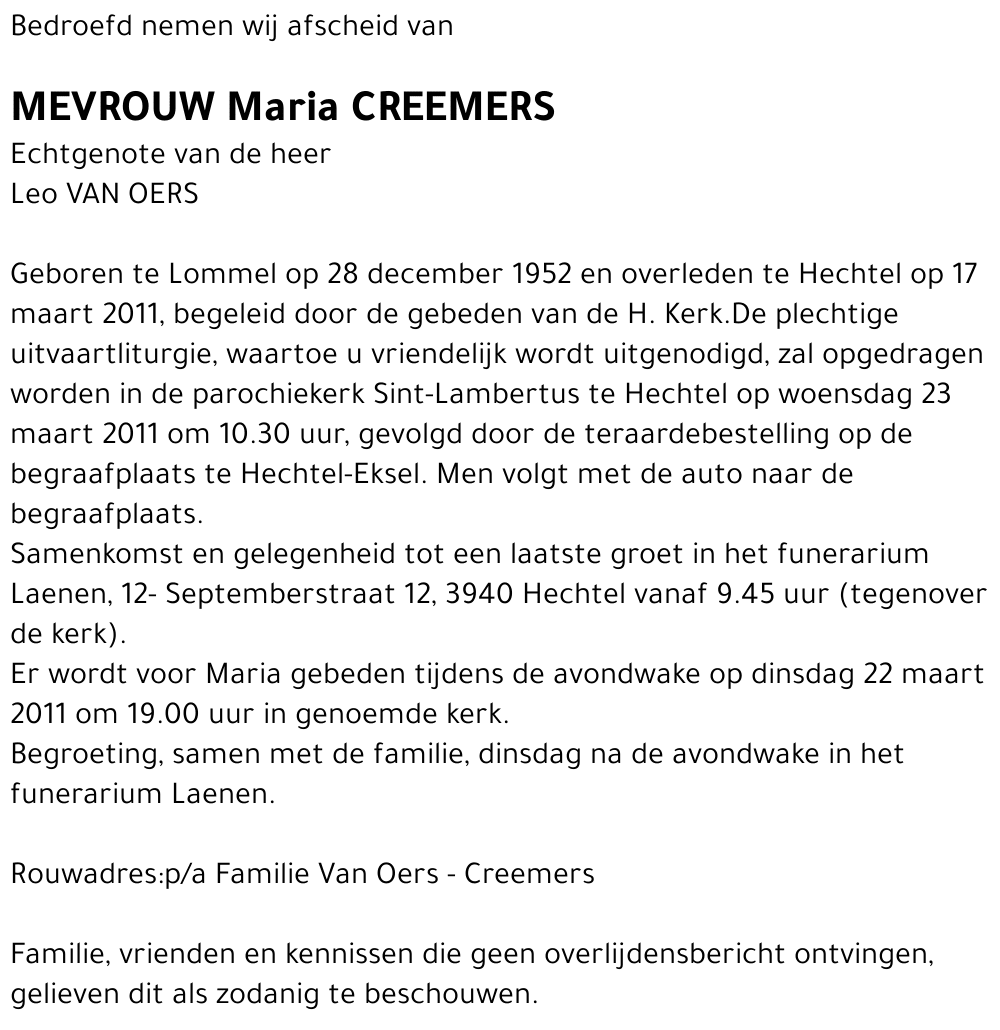 Maria Creemers