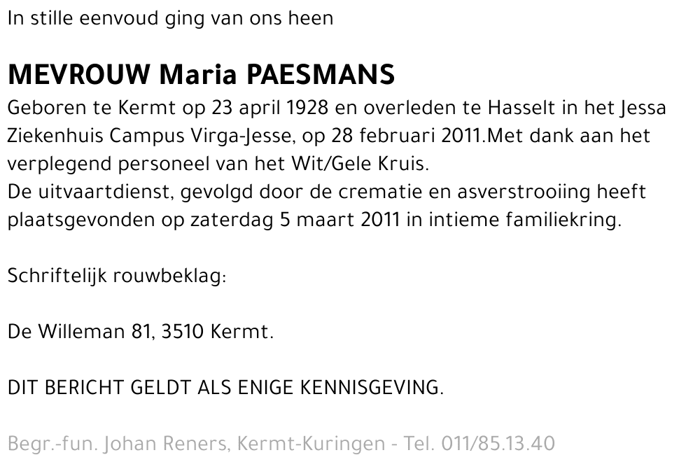 Maria Paesmans