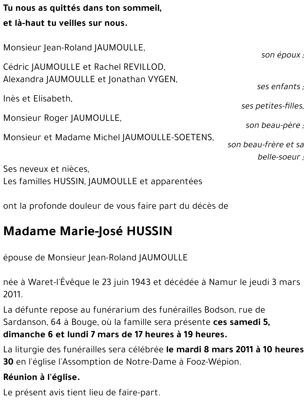 Marie-José HUSSIN