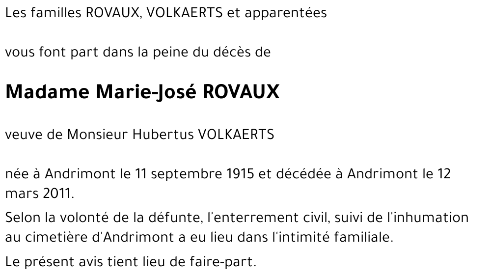 Marie-José ROVAUX