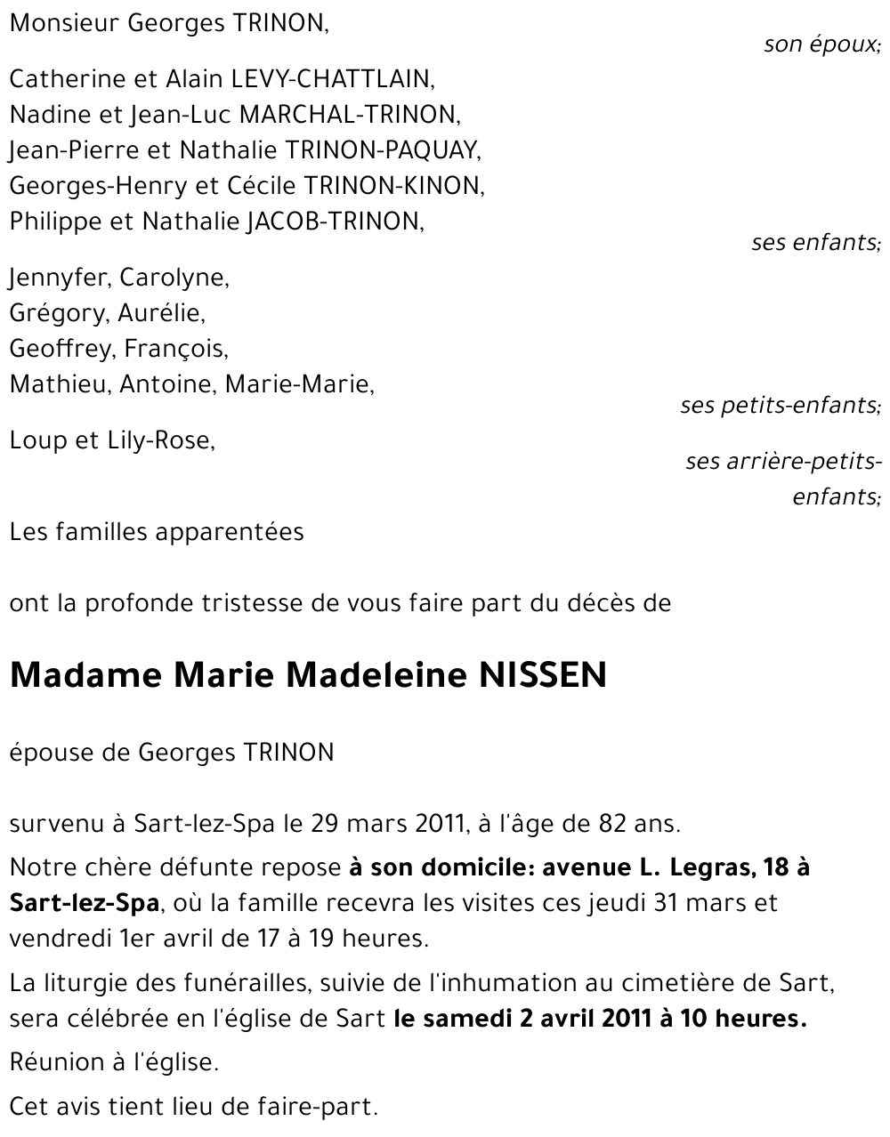 Marie Madeleine NISSEN