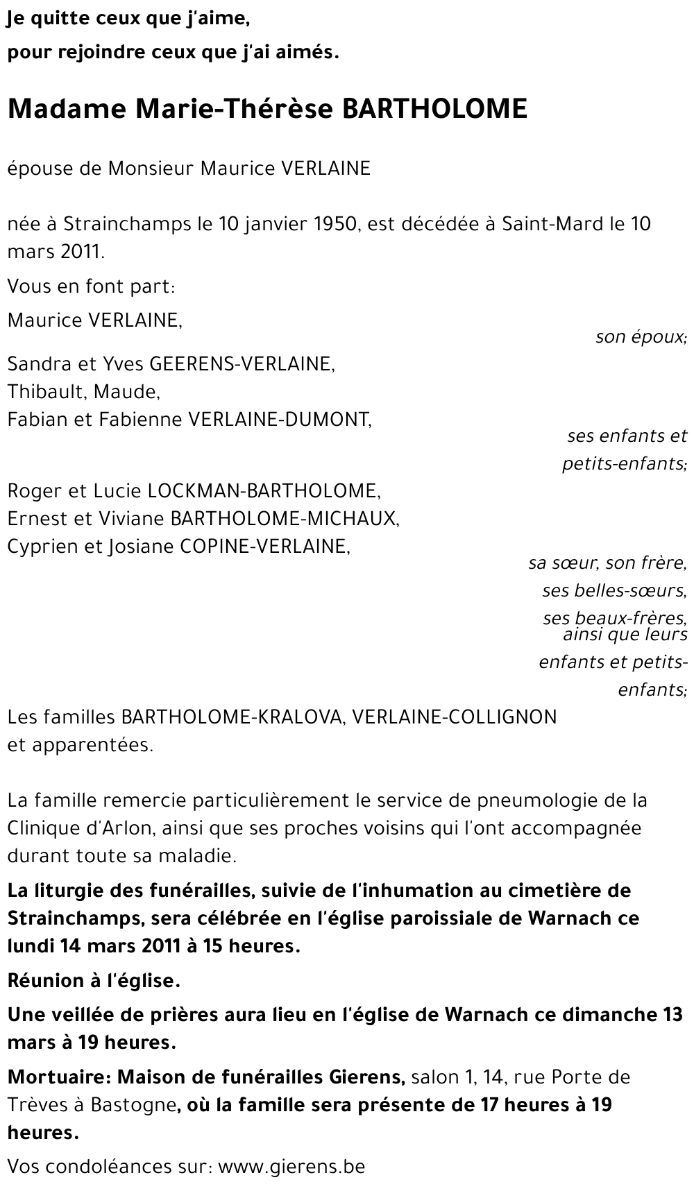 Marie-Thérèse BARTHOLOME