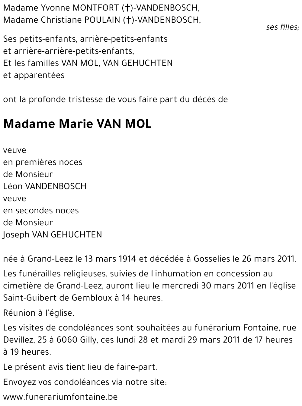 Marie VAN MOL