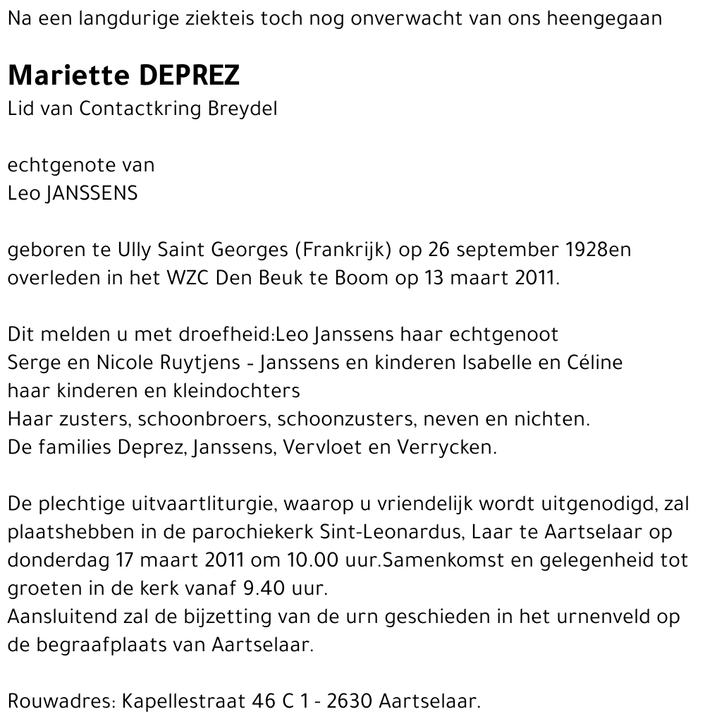 Mariette Deprez