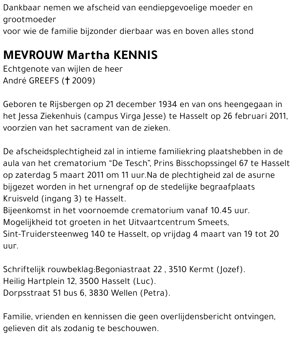 Martha Kennis