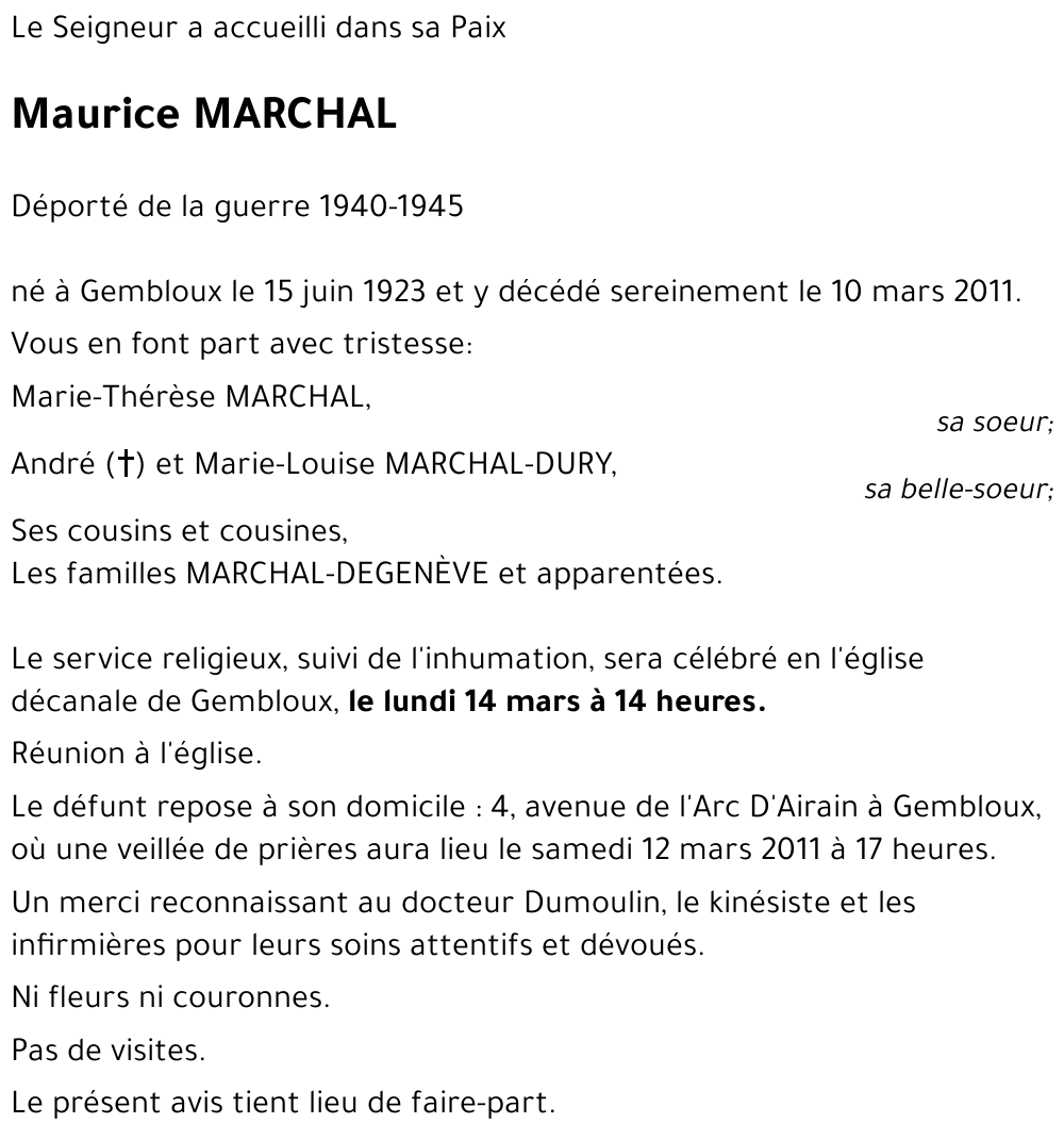 Maurice MARCHAL