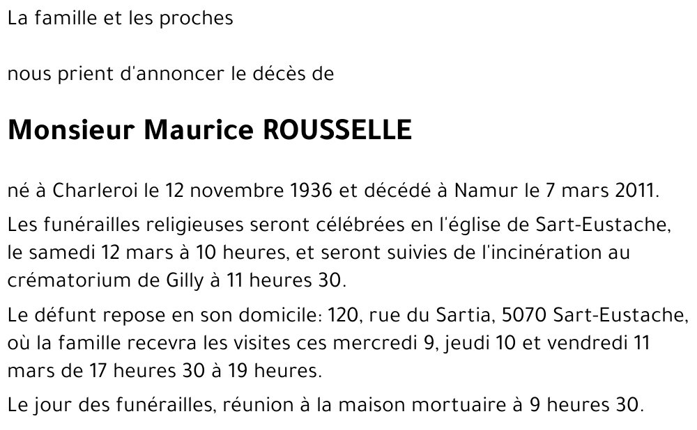 Maurice ROUSSELLE