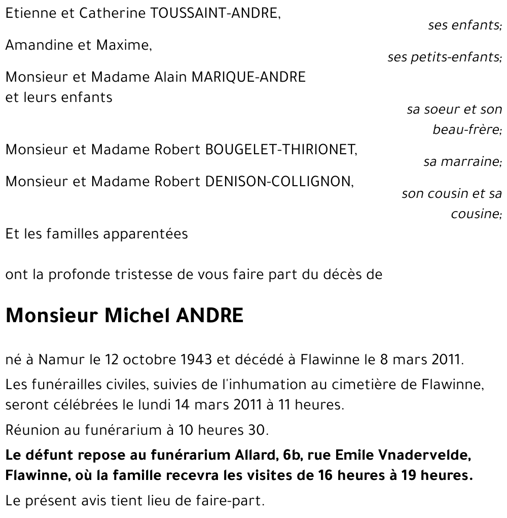 Michel ANDRE
