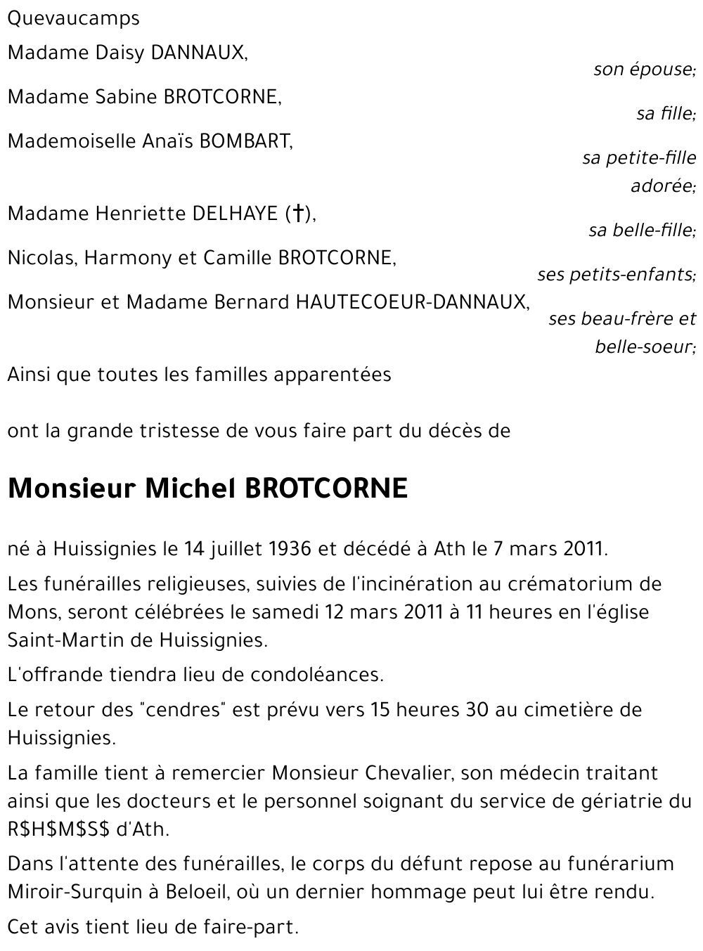 Michel BROTCORNE