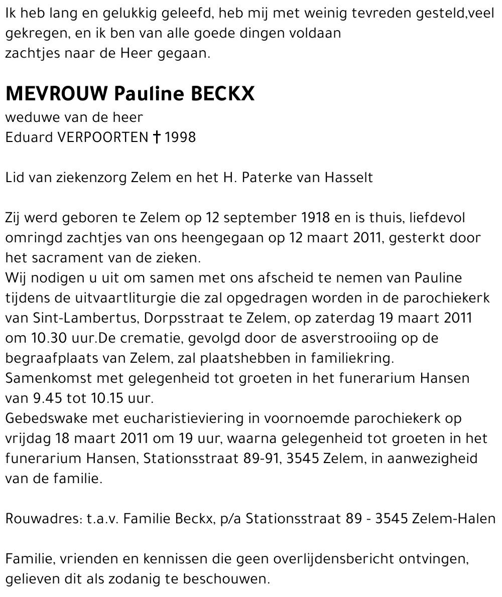 Pauline BECKX