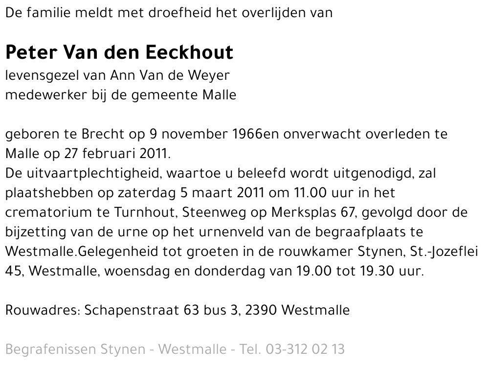 Peter Van den Eeckhout