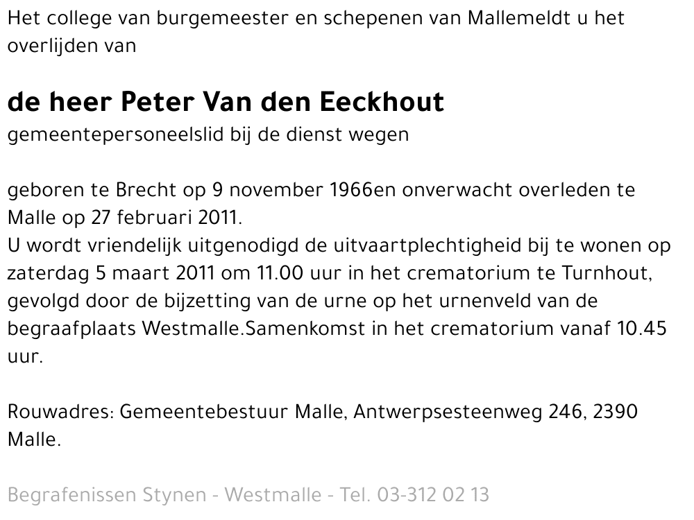 Peter Van den Eeckhout