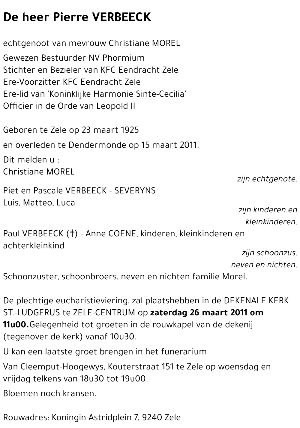 Pierre VERBEECK