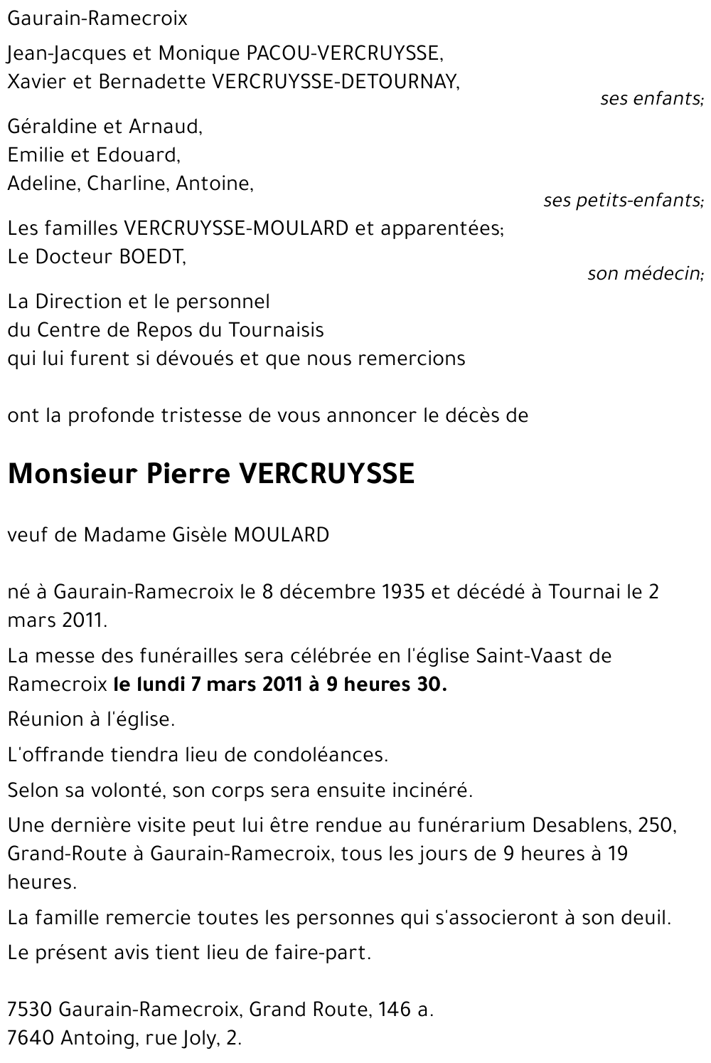 Pierre VERCRUYSSE
