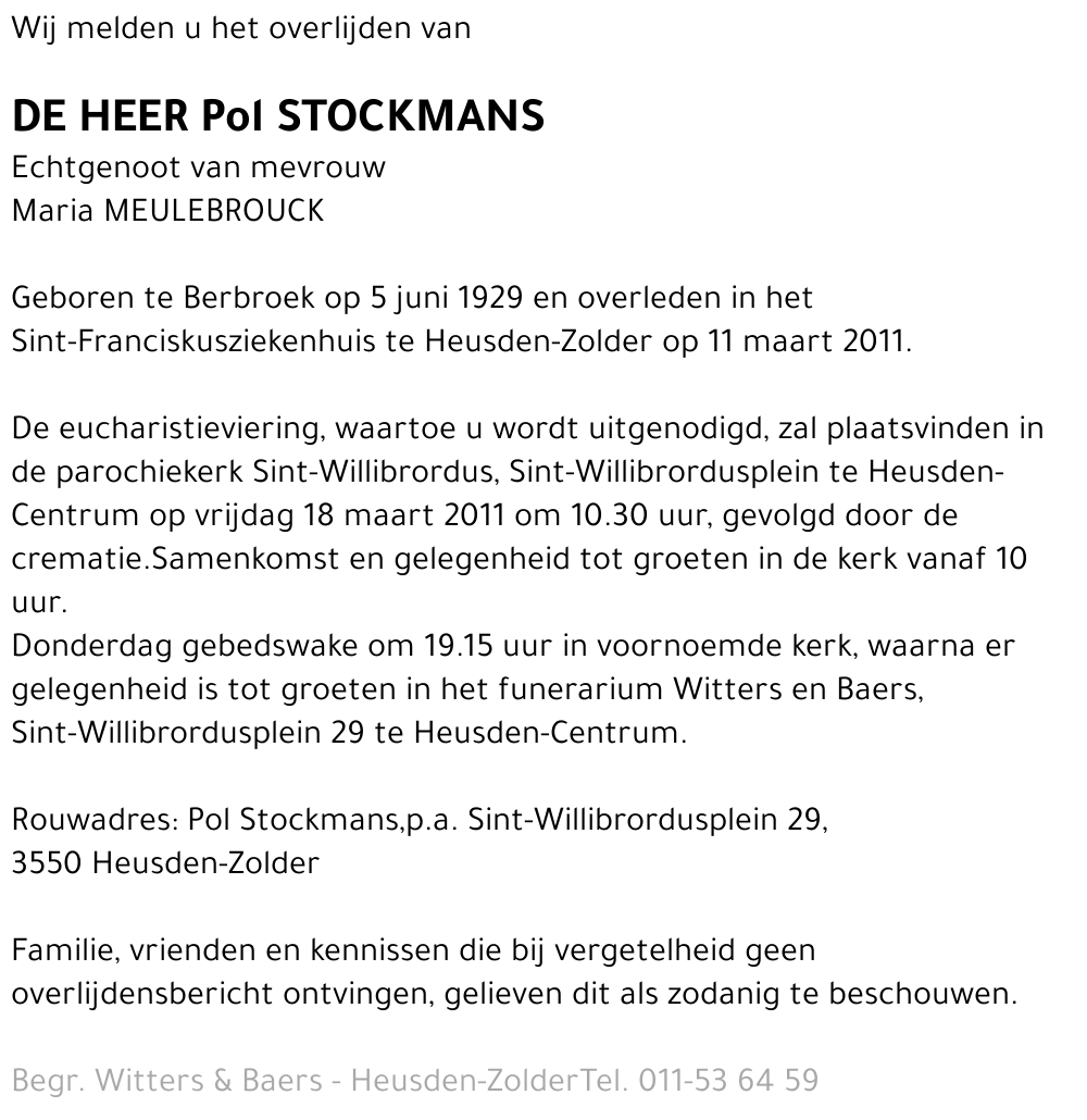 Pol Stockmans