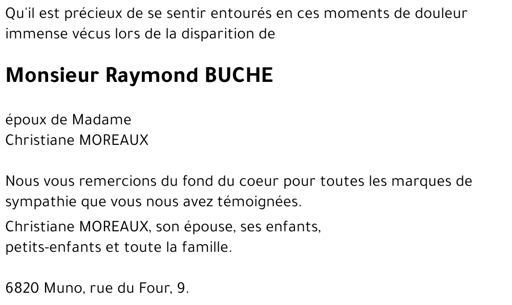 Raymond BUCHE