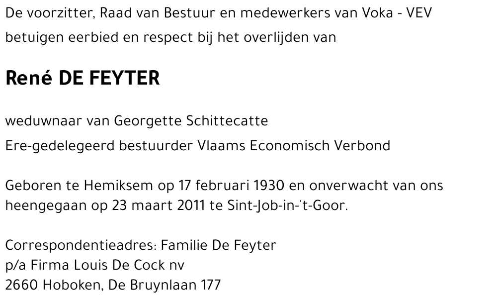 René DE FEYTER