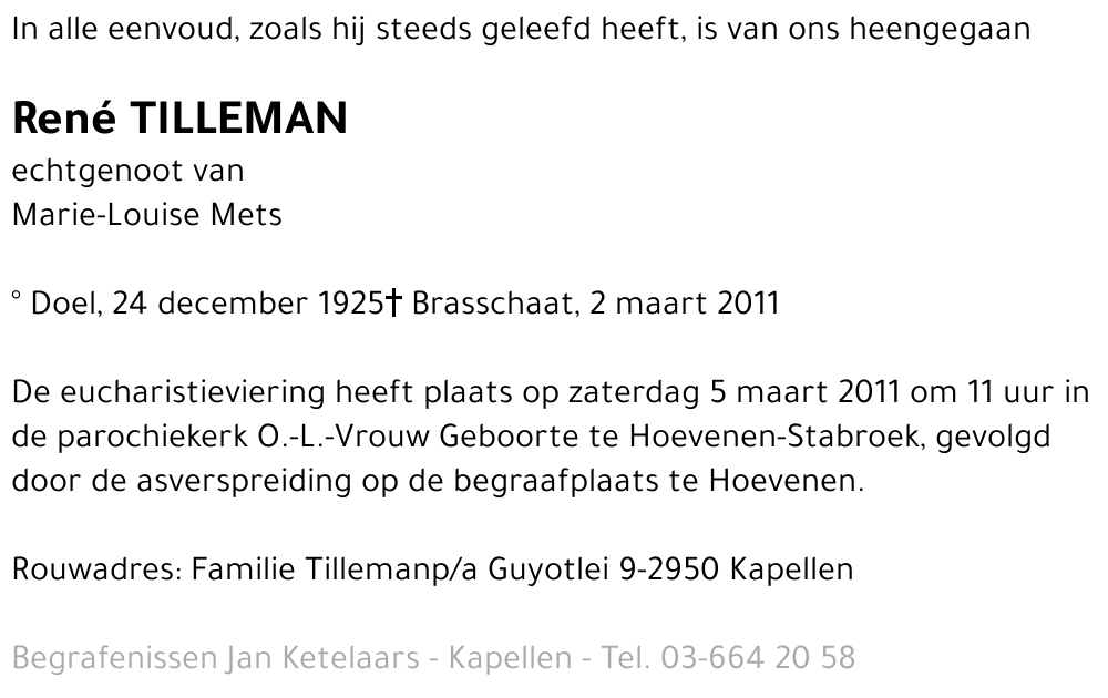 René Tilleman