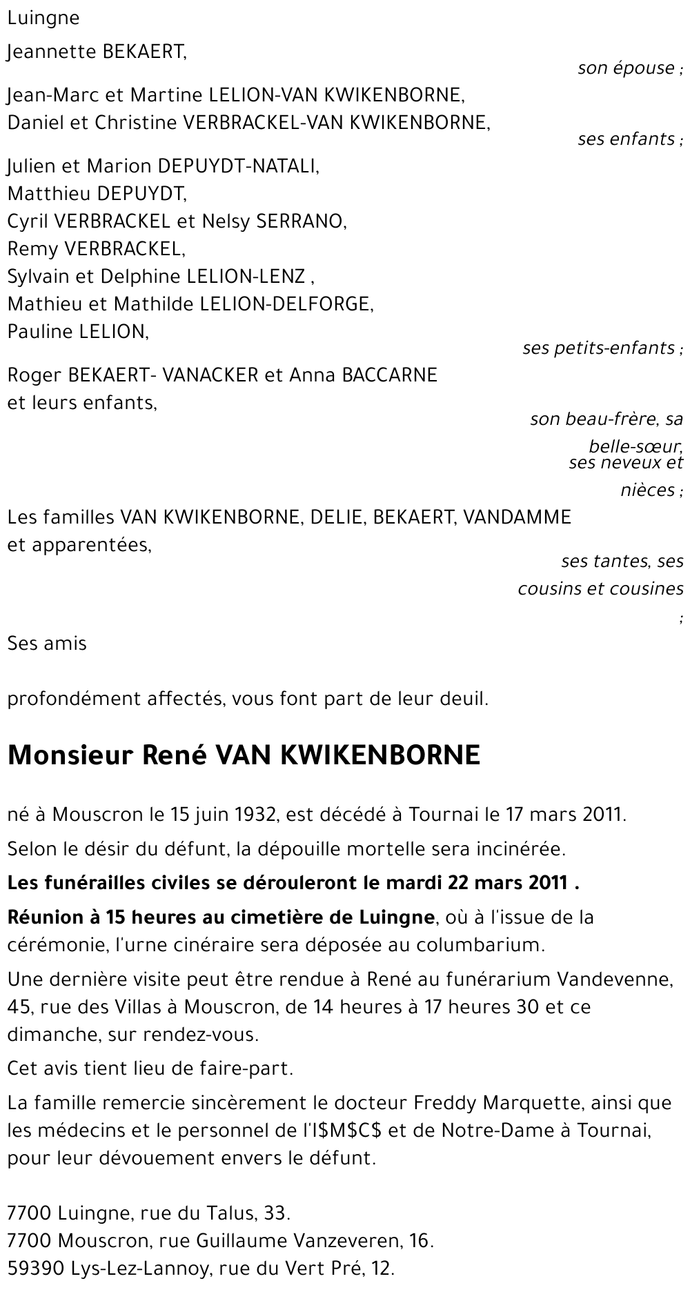 René Van Kwikenborne