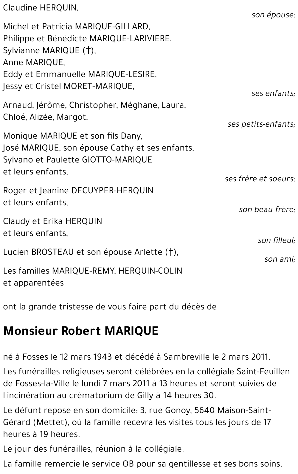 Robert MARIQUE