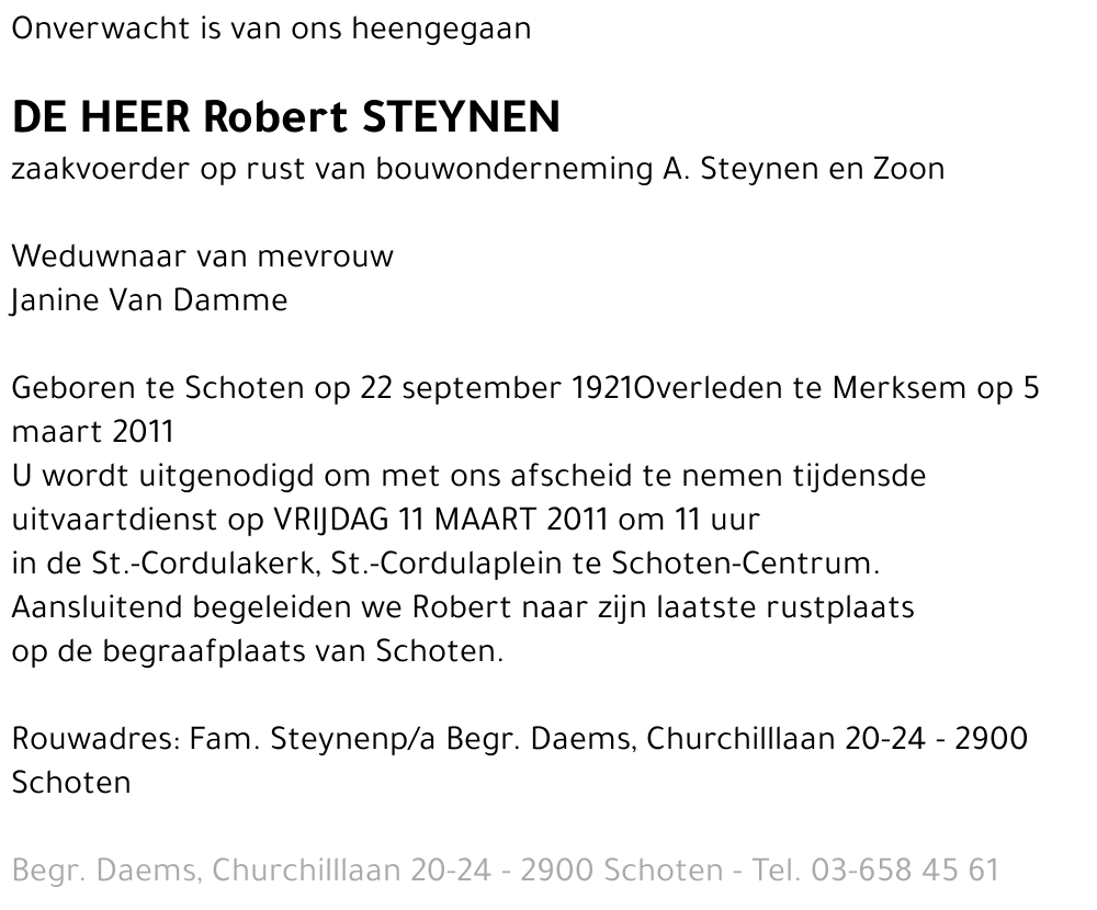 Robert STEYNEN