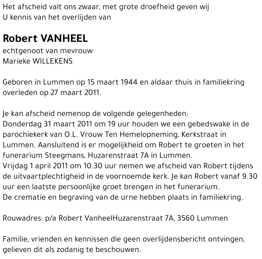 Robert Vanheel