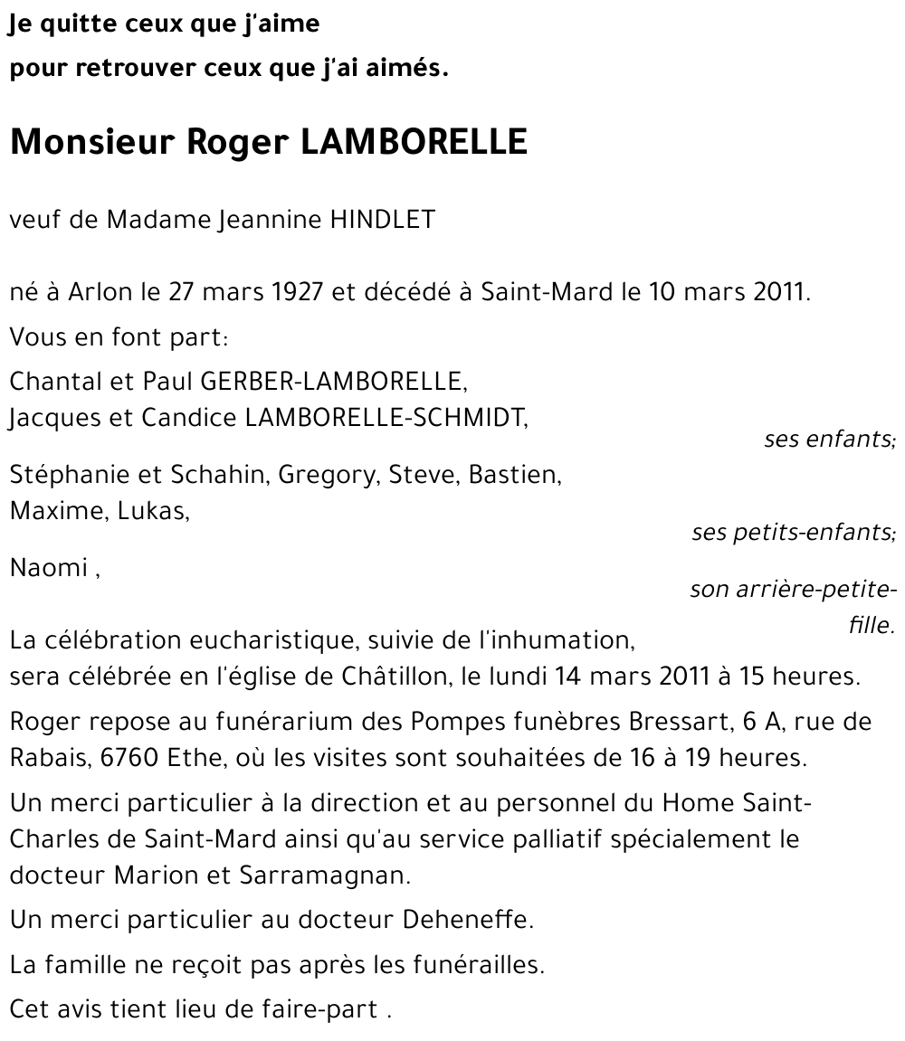 Roger LAMBORELLE