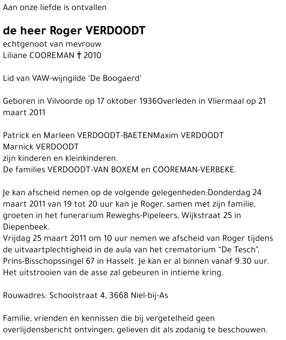 Roger VERDOODT