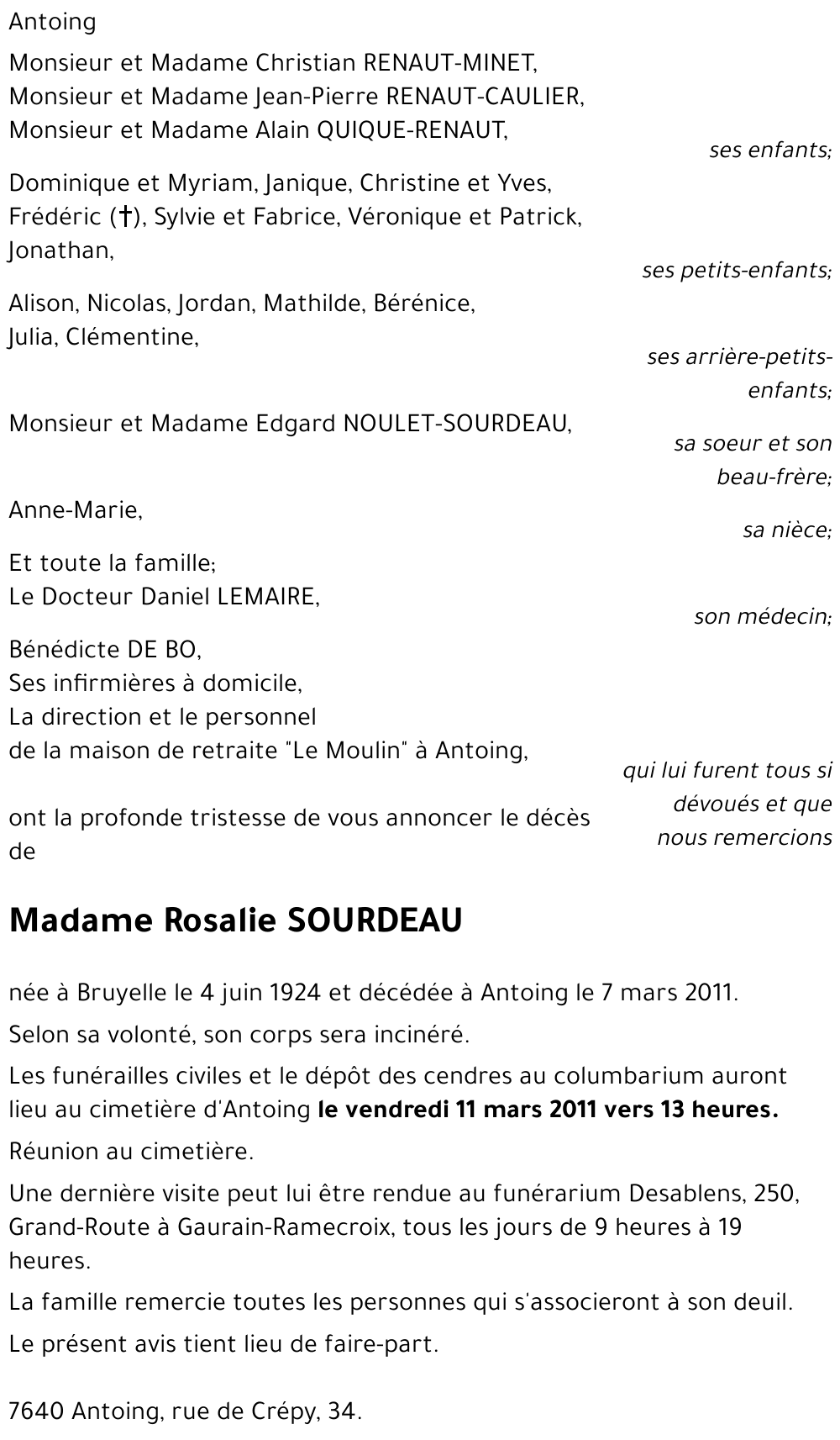 Rosalie SOURDEAU