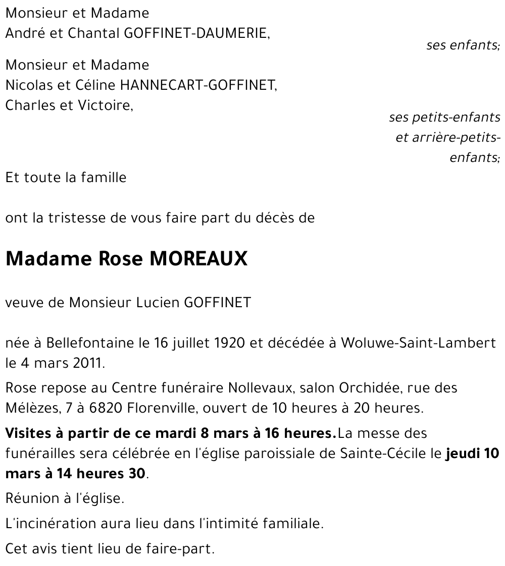 Rose MOREAUX