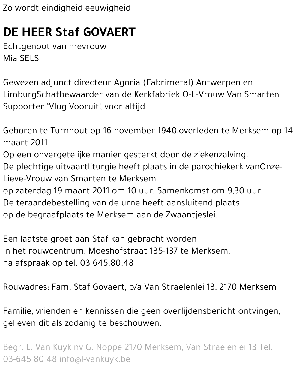 Staf GOVAERT