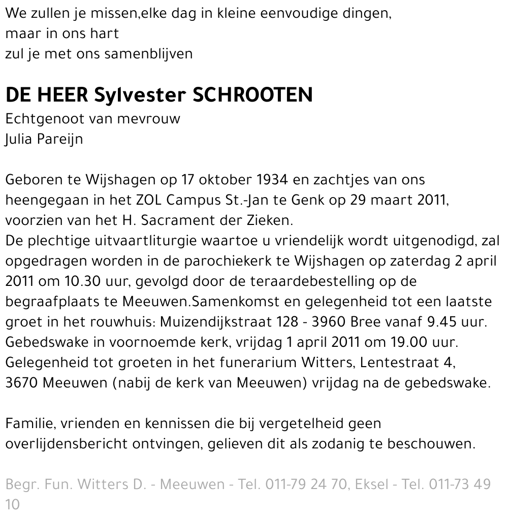 Sylvester Schrooten