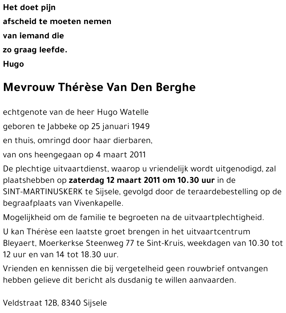 Thérèse Van Den Berghe