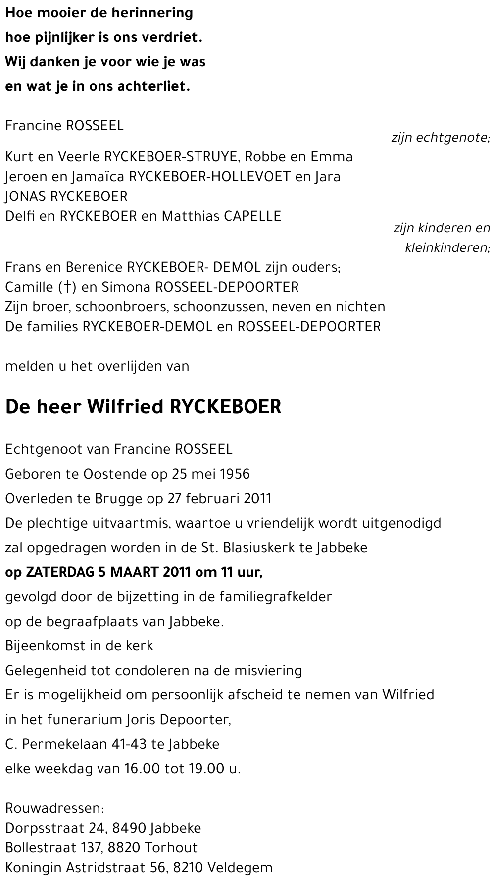 Wilfried RYCKEBOER