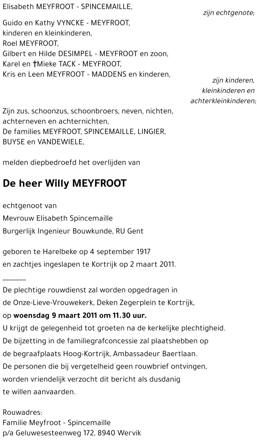 Willy MEYFROOT