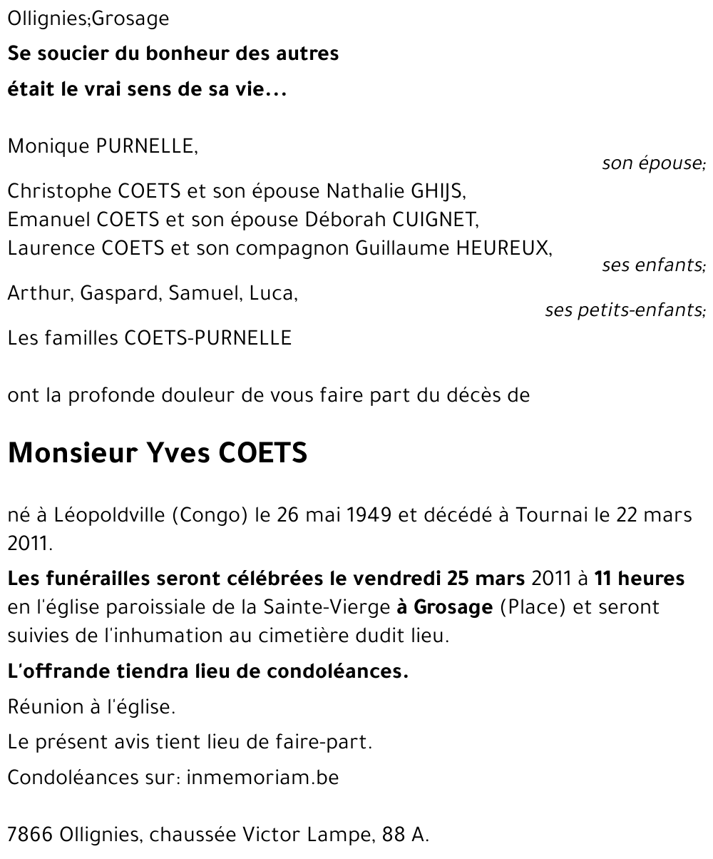 Yves COETS