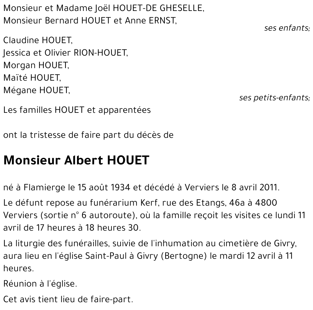 Albert HOUET