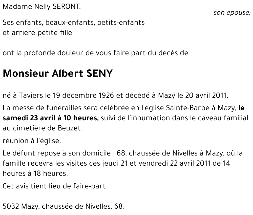 Albert SENY