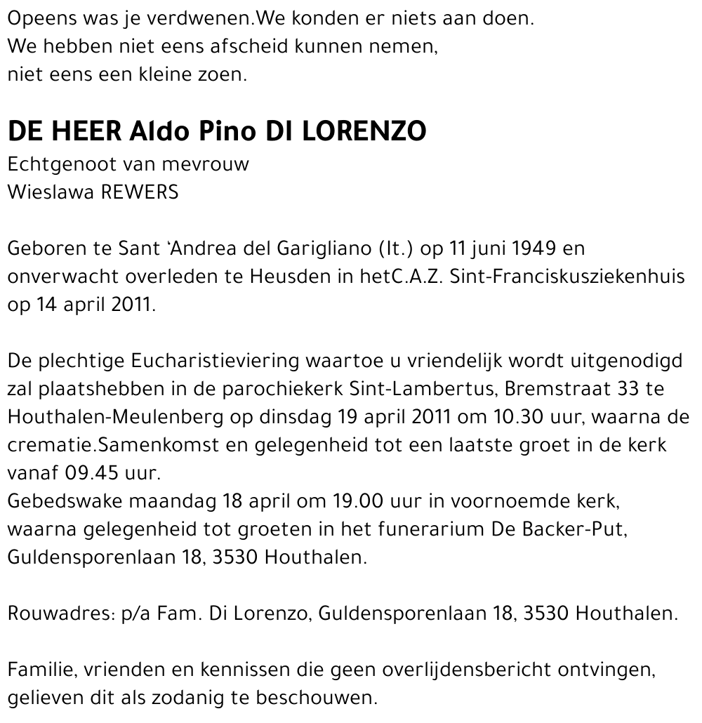 Aldo Pino DI LORENZO