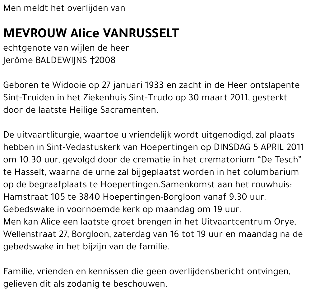 Alice Vanrusselt