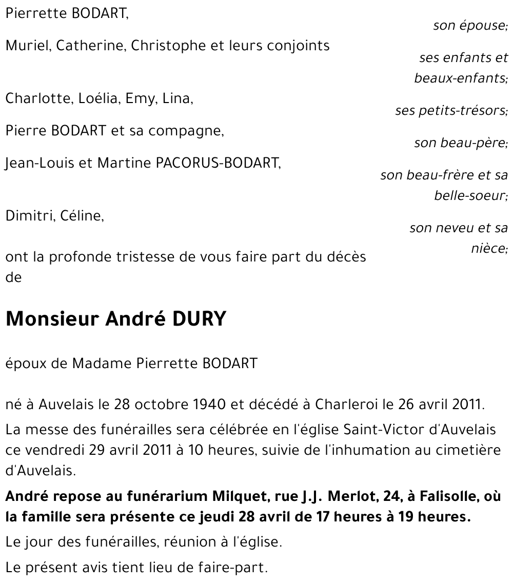 André DURY