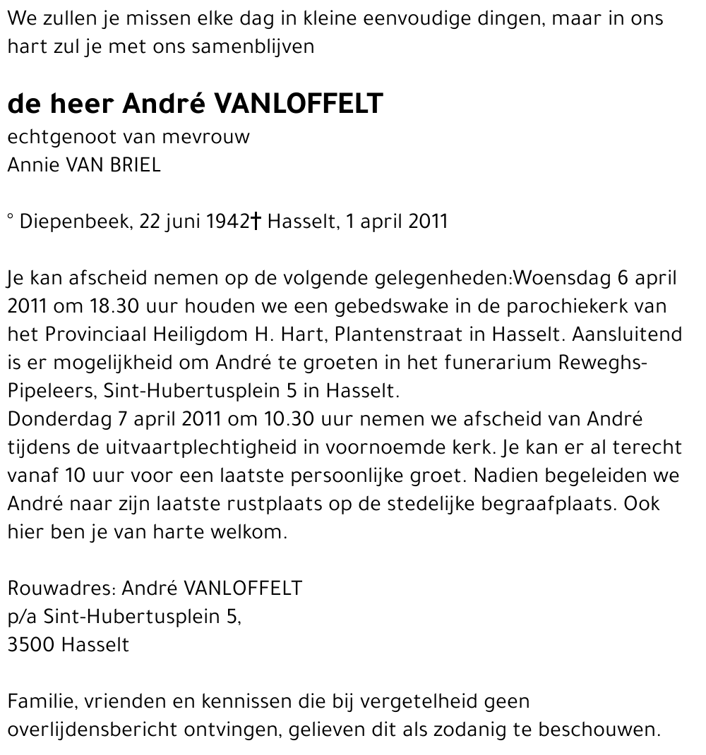 André VANLOFFELT
