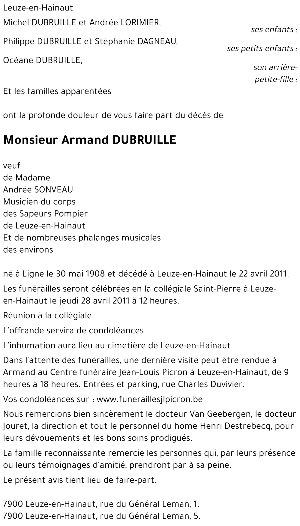 Armand DUBRUILLE