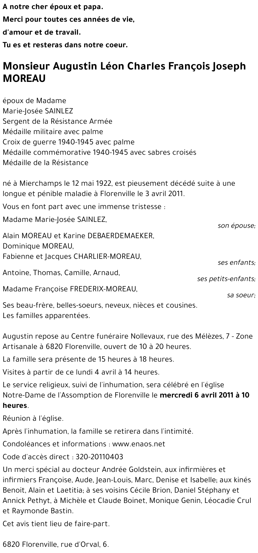 Augustin Léon Charles François Joseph MOREAU