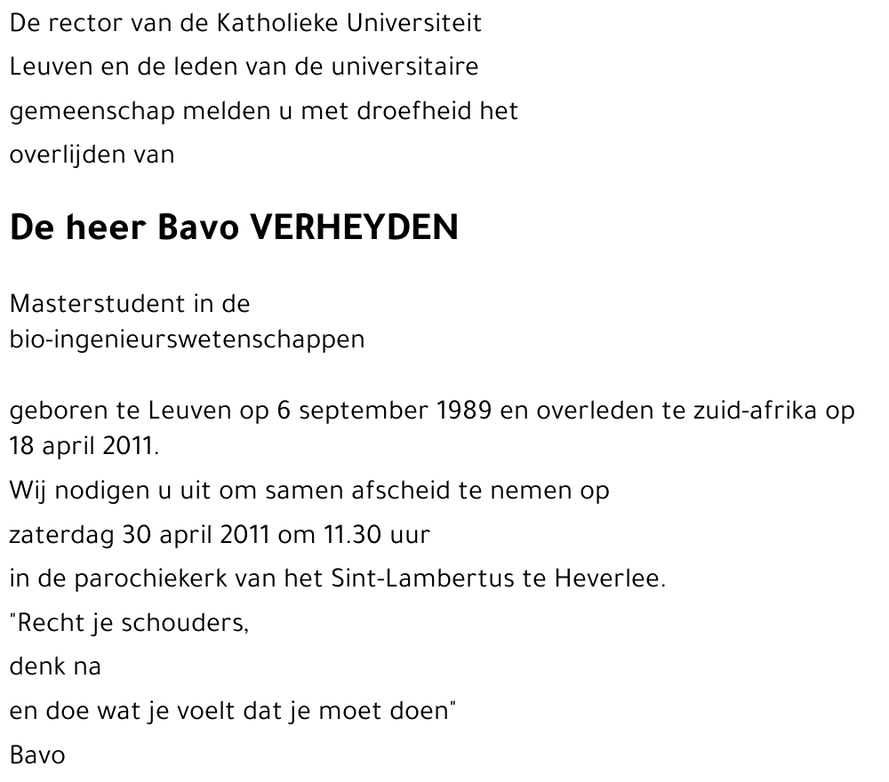 Bavo VERHEYDEN