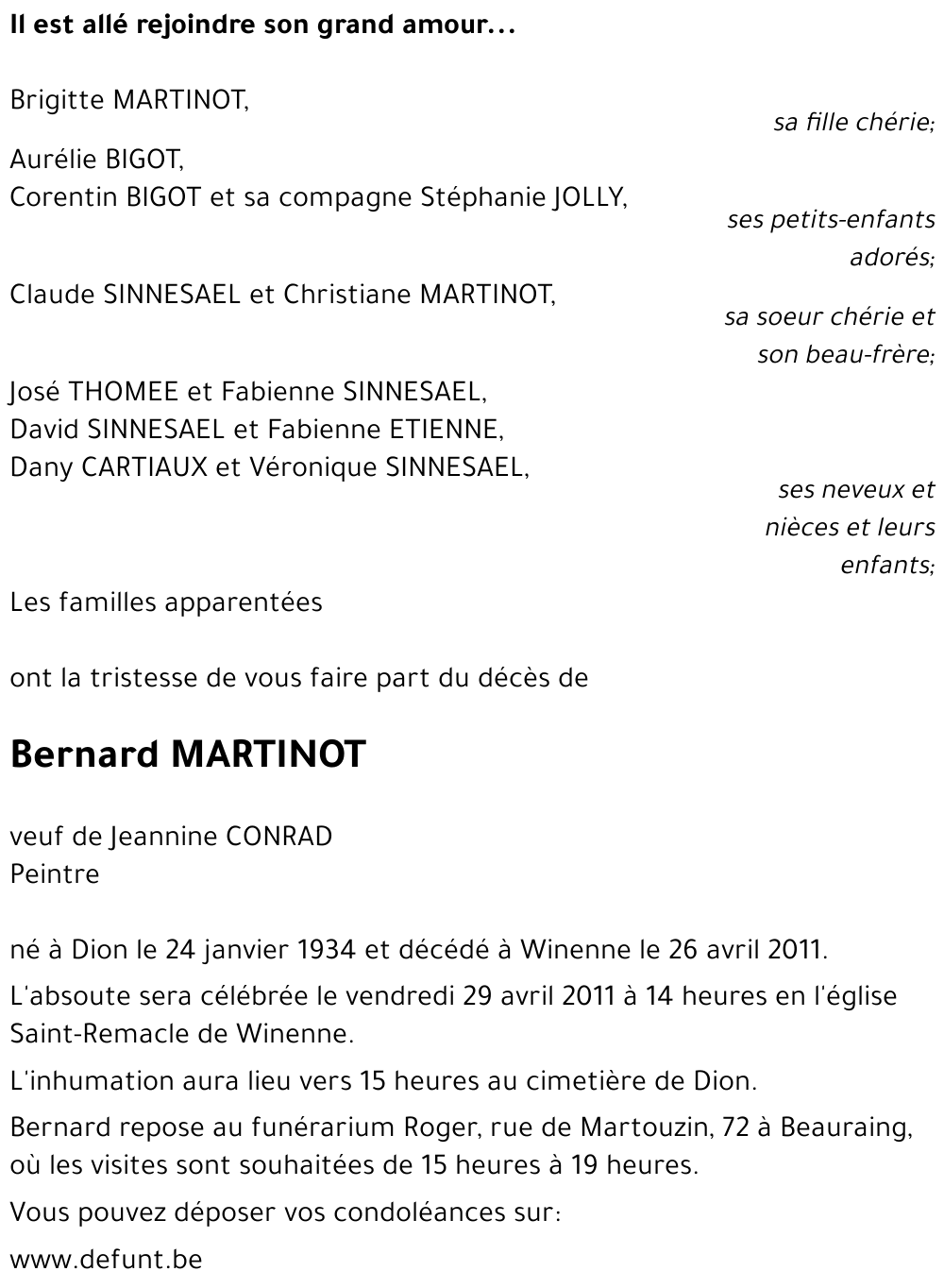 Bernard MARTINOT
