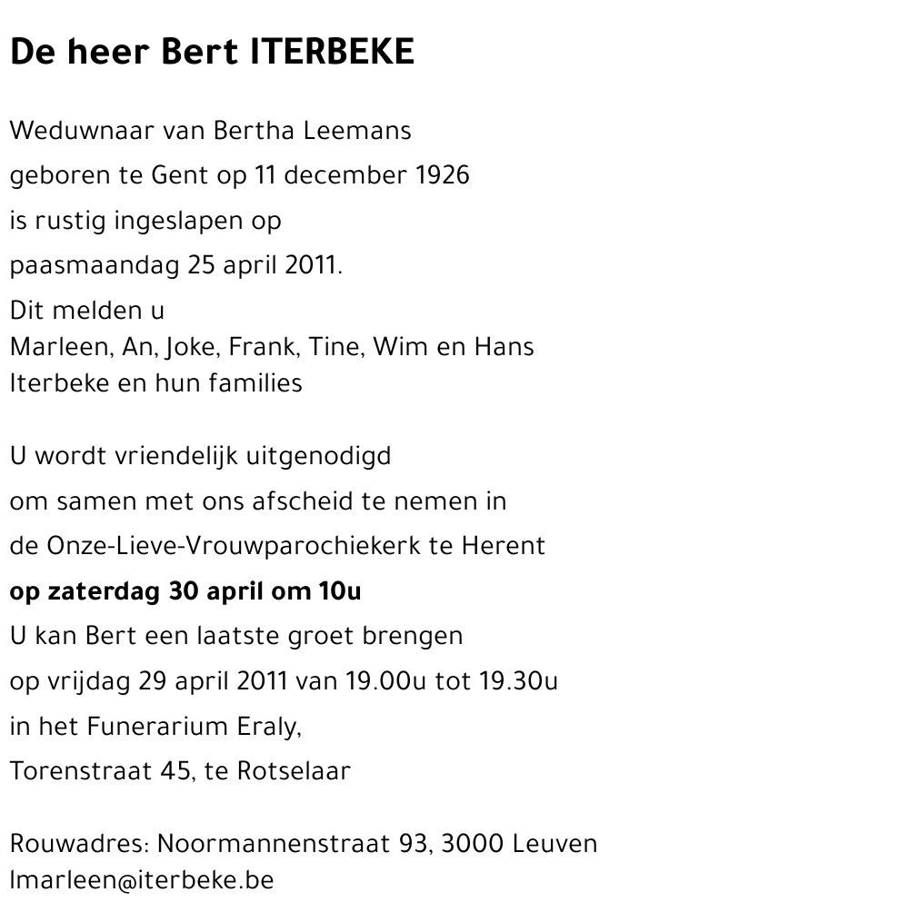 Bert ITERBEKE